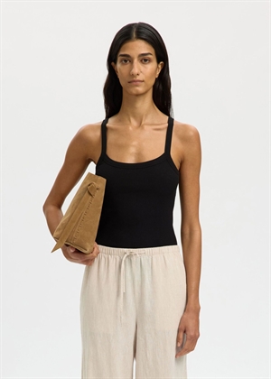 Celica Anna strap tank top Sort Selected Femme 